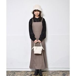 纯色中长款 休闲百搭吊带裙日系女新款 显瘦女连衣裙 春秋季 日单新款