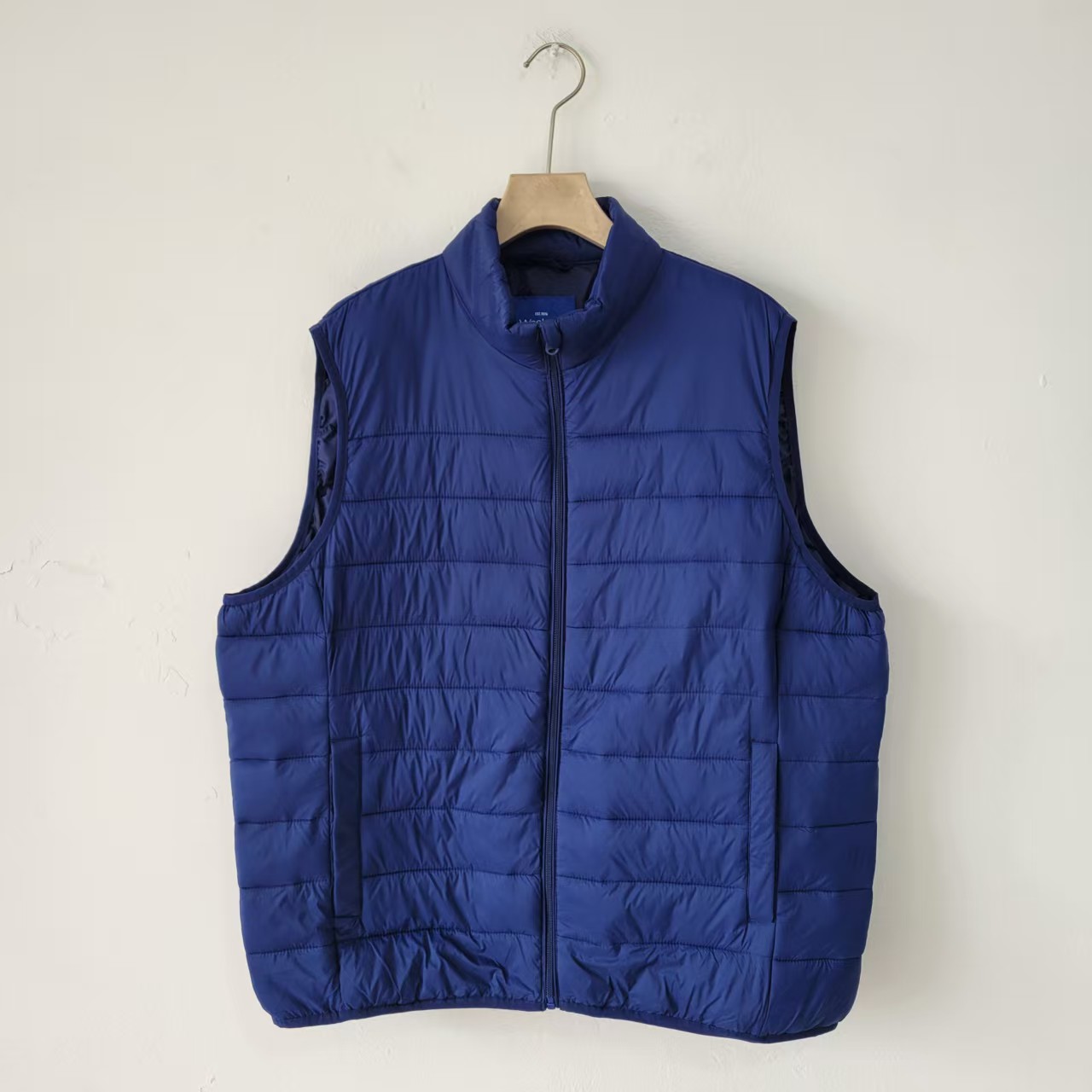 449美刀大码宽松宽松立领拉链马甲男女同款无袖背心保暖轻薄外套