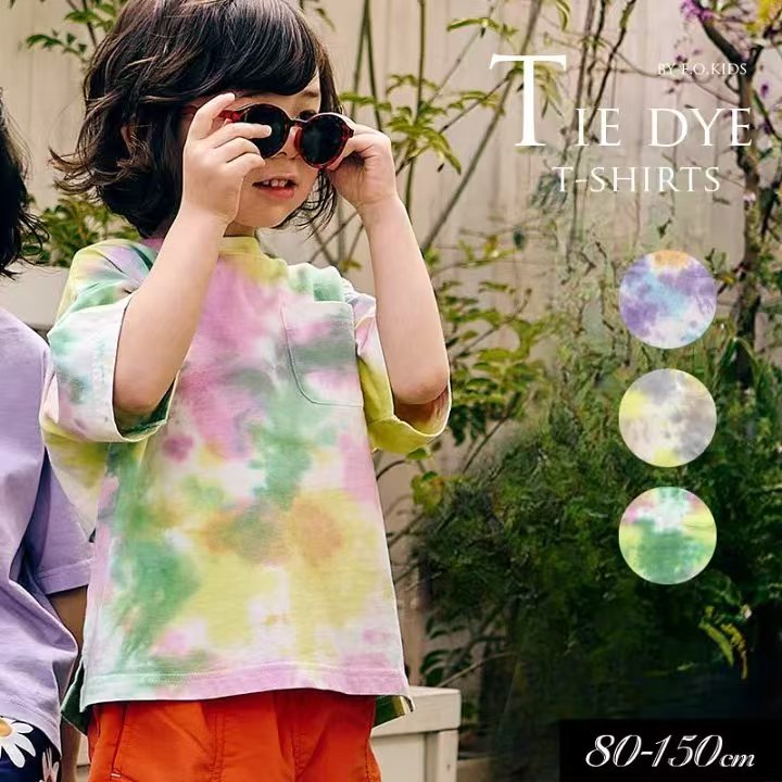 80-150童装纯棉日单夏季新款百搭休闲短袖渐变T恤男童女童圆领潮