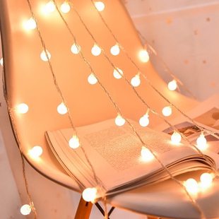 小彩灯闪灯串灯房间圆球七彩色七彩变色家用室内装饰浪漫卧室创意