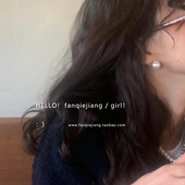 一只番茄酱ins博主fever同款 珍珠耳钉耳环12mm轻奢小众高级感小众