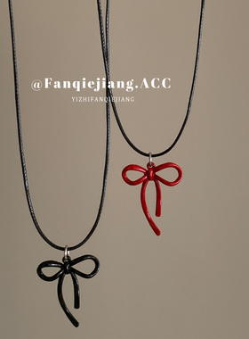 女款蝴蝶结轻奢小众高级感项链
