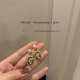 vintage港风珍珠耳钉耳环女复古港风韩国气质网红2021新款