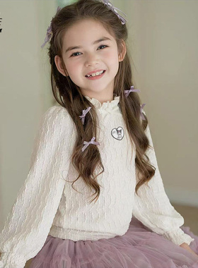 HelloKitty凯蒂猫库洛米联名女童秋季打底衫2025新款花边领外衣