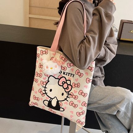 Hellokitty帆布包挎包手提包女时尚百搭印花卡通