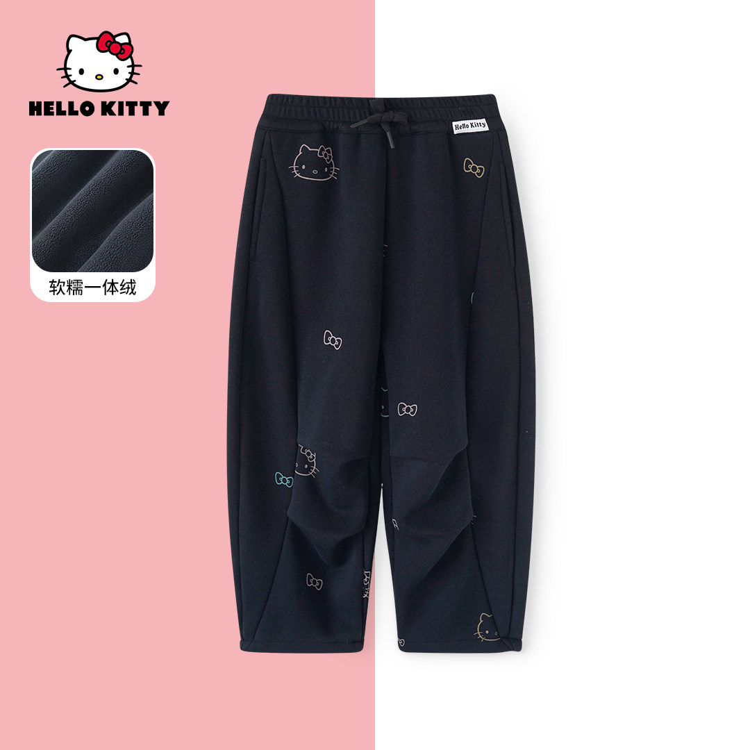 HelloKitty冬季女童装保暖加绒裤子中大童儿童休闲裤AC5424JM573
