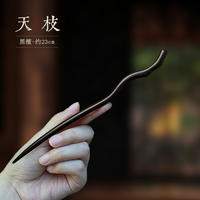 Ebony hairpin for women, long wooden hairpin, new Chinese-style daily updo, modern headwear, wooden hairpin thumbnail 5
