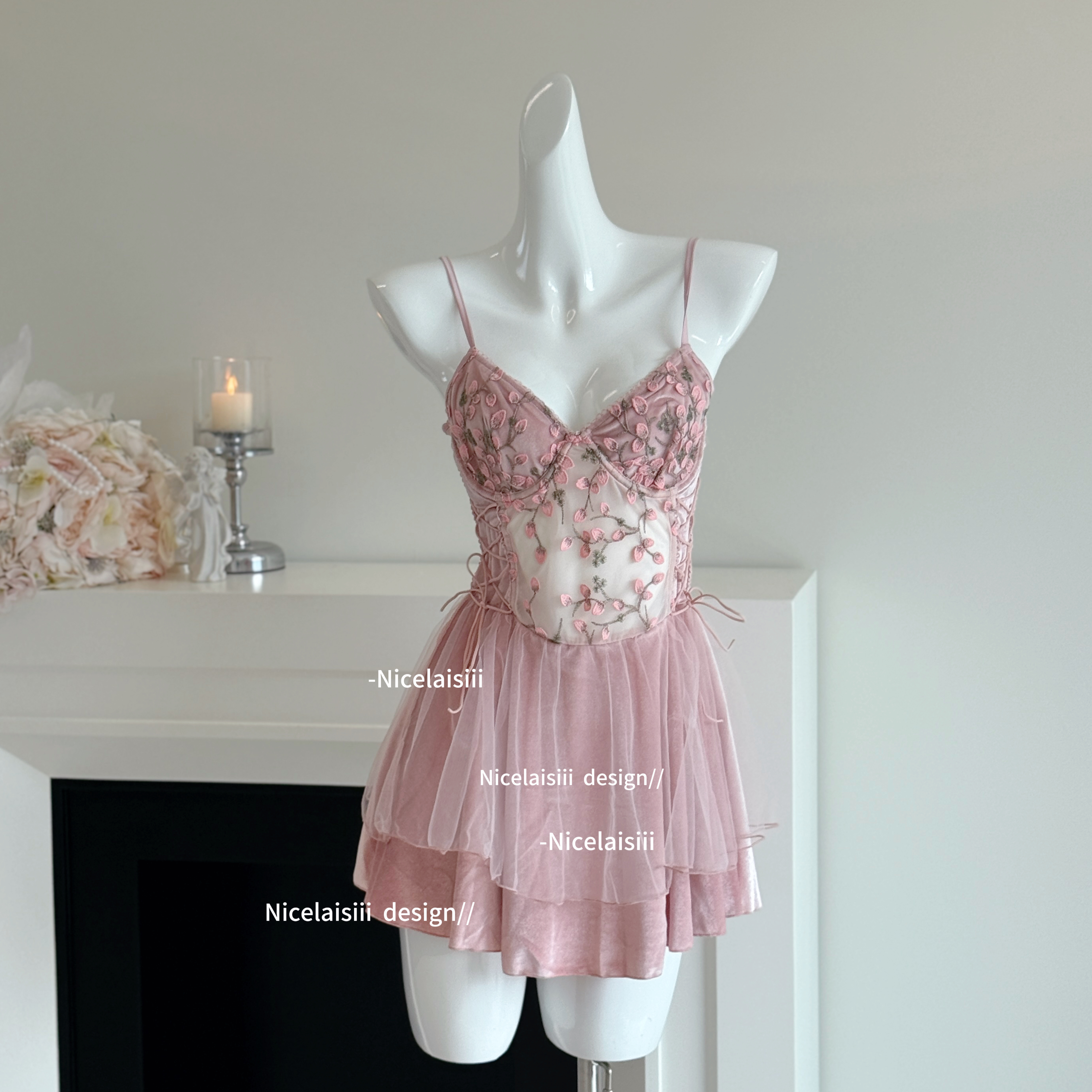 法式金丝绒睡衣性感舒适秋冬季