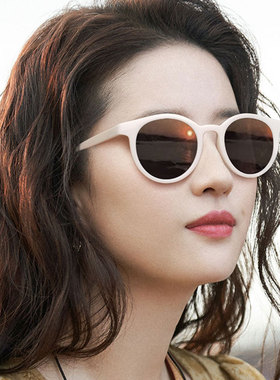 刘亦菲同款墨镜圆形防晒太阳镜女