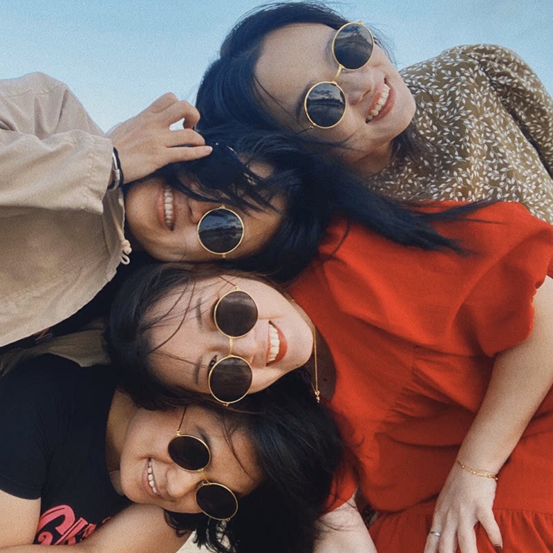 姐妹团眼镜民国风汉奸特务瞎子盲人墨镜复古婚礼伴郎伴娘团太阳镜