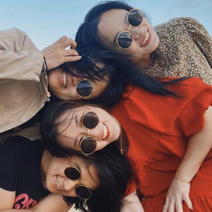 姐妹团眼镜民国风汉奸特务瞎子盲人墨镜复古婚礼伴郎伴娘团太阳镜