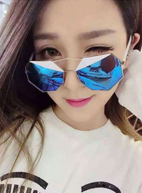 墨镜男明星个性风彩膜反光太阳镜