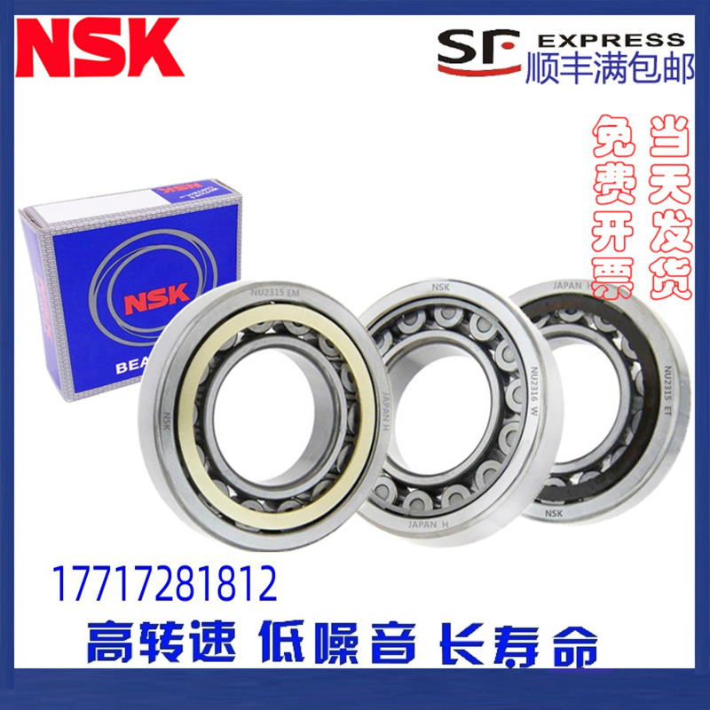 进口NSK 圆柱滚子轴承 NU NJ202 203 204 205 206 207 208 209 EM