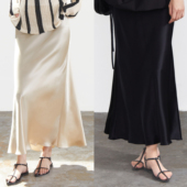 陈小满原创设计30姆米重磅素皱缎真丝法式 鱼尾裙 半身裙2026春新款