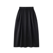 陈小满原创设计30姆米真丝花苞气球裙桑蚕丝松紧腰简约2026半身裙