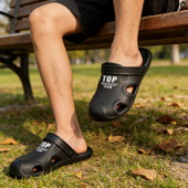 休闲百搭凉鞋 夏季 男士 厚底增高防滑拖鞋 新款 潮流软底洞洞鞋