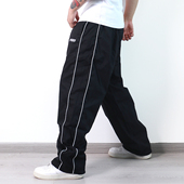 街头复古嘻哈街舞大码 运动裤 bboy速干直筒休闲裤 FBS美式 男夏薄款