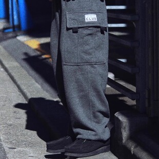 PROCLUB美式潮牌秋冬休闲裤宽松大码抽绳大口袋加绒嘻哈卫裤ins