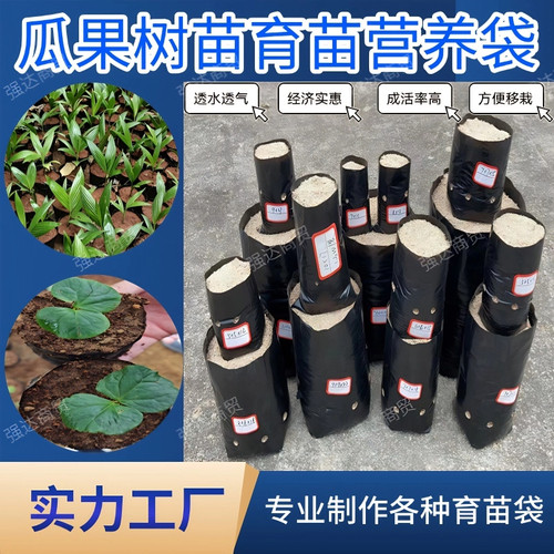 槟榔树苗塑料育苗营养袋大号一次性花盆咖啡桉树种植草莓育苗袋