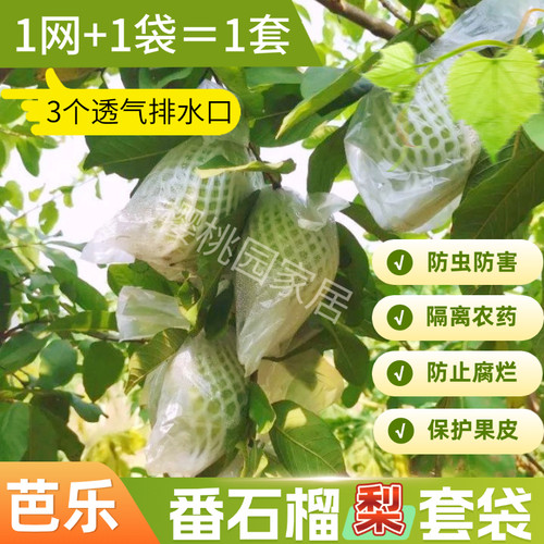 番石榴套袋台湾芭乐防虫套袋树上防虫一体袋套梨袋子百香果网套袋