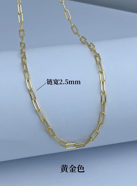 925纯银十字链立体方形链锁骨链