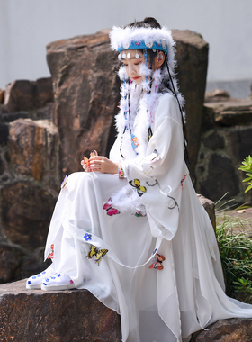 香妃同款衣服儿童古装格格服超仙女童汉服2024新款长袖秋季演出服