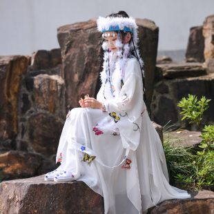 秋季 香妃同款 长袖 格格服超仙女童汉服2024新款 演出服 衣服儿童古装