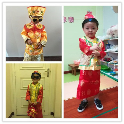 儿童古装清朝小阿哥贝勒服地主