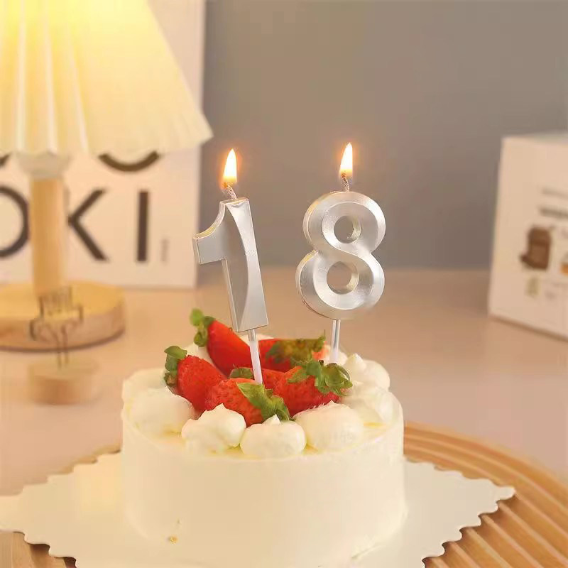 ins歌剧院系列高档数字生日蛋糕装饰蜡烛周岁派对甜品台布置装扮 - 实物图