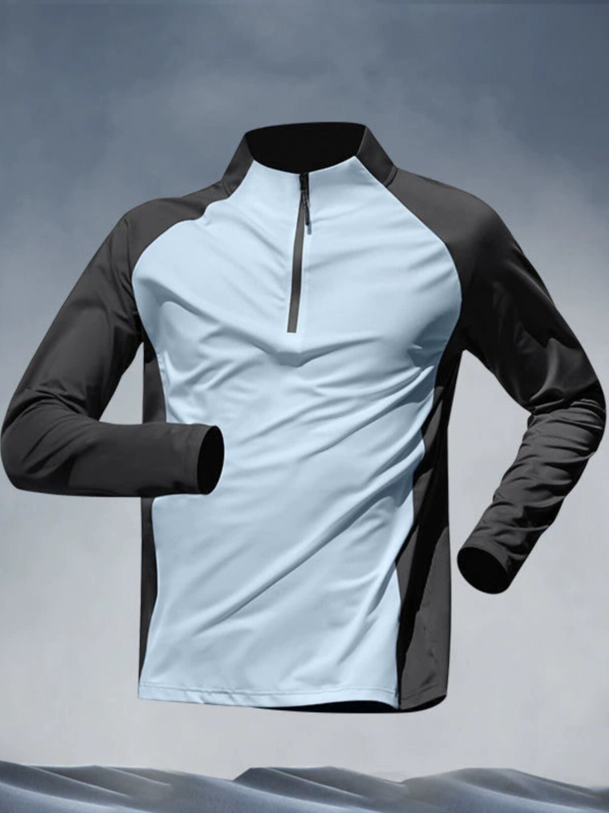지퍼 트레이닝 복 남성용 긴팔 속건 의류 사이클링 스포츠 육상 경기 스포츠 티셔츠 정장 러닝 피트니스 의류