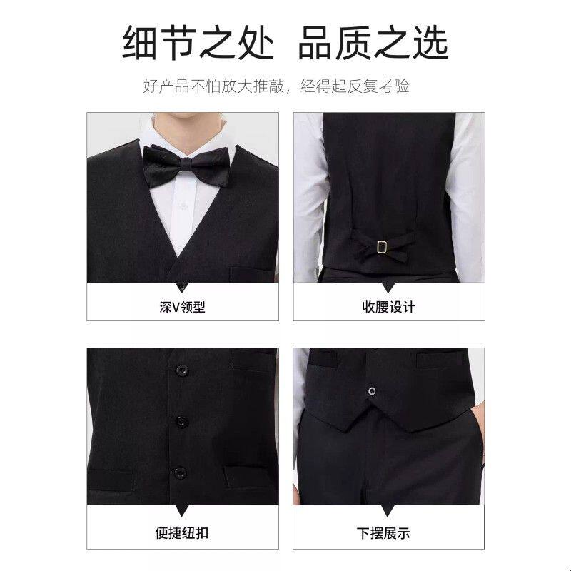 伴郎马甲印绣logo字婚庆喜宴兄弟陪酒团修身西式背心礼服工装