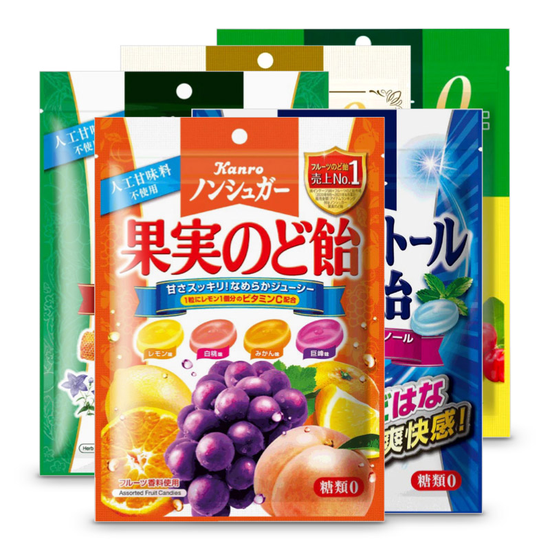 无砂糖0糖类 kanro甘乐水果硬糖日本进口低卡gi碳水零食糖果维vc
