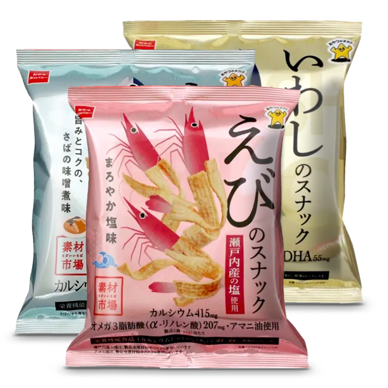 高钙VD素材市场酥脆鱼虾条