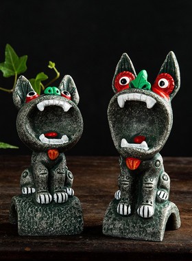 凹凸工艺云南非遗青石招财瓦猫