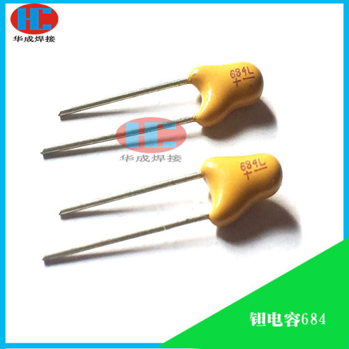 逆变焊机维修配件插件钽电容 684K 35V 0.68UF 680nF 直插胆电容
