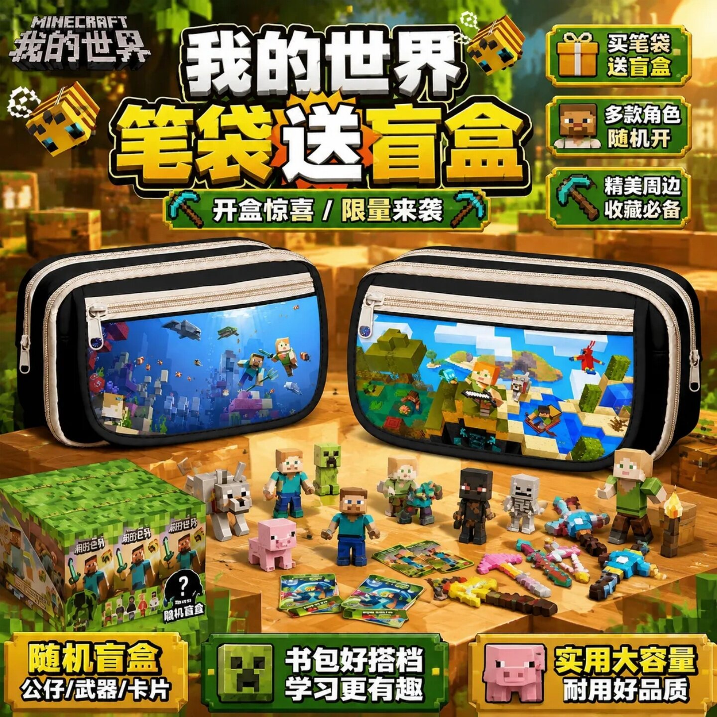 我的世界创意笔袋大容量图片