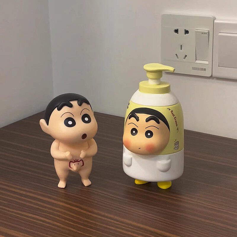 蜡笔小新洗洁精按压器厨房洗涤剂打泡器皂液气泡收纳盒创意按压瓶