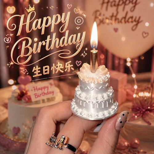 生日蜡烛蛋糕装饰拍照神器