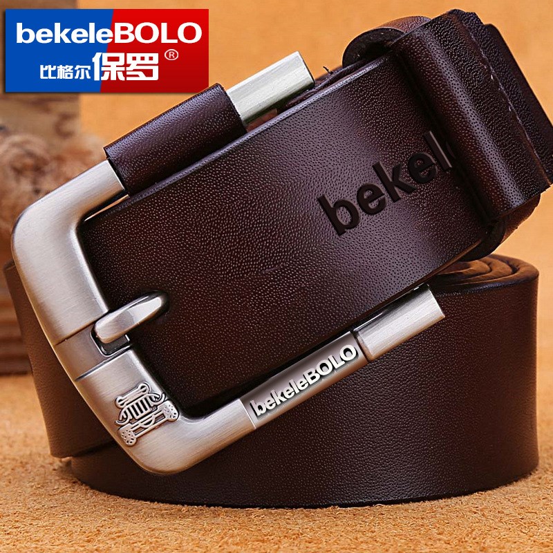 Men belt cow genuine leather luxury strap male belts 皮带男