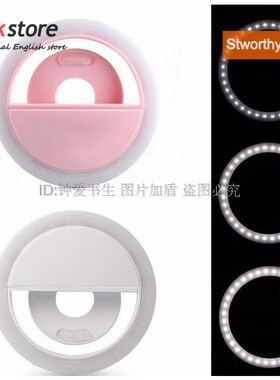 Universal phone Selfie LED Ring Flash Light Clip Camera