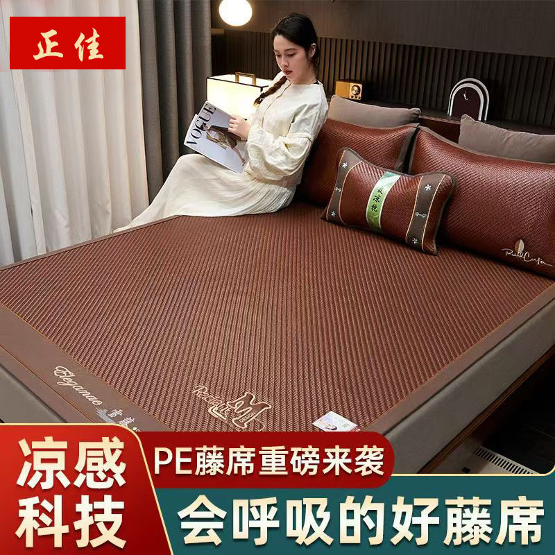 新款高端PE凉席双面可用夏季凉席