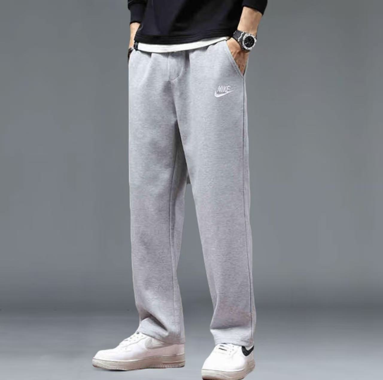 【易建联同款】Nike Club 2024AW 训练直筒针织毛圈仿麻布收口