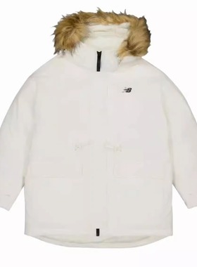 New Balance  短款毛领拉链连帽防风鸭绒羽绒服 女装 AWJ33325