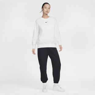 Nike Sportswear Phoenix 纯色长袖圆领套头加绒保暖训练卫衣