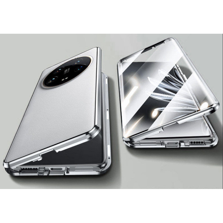 适用小米14Ultra手机壳新款素皮防摔前后镜头膜全包外壳膜一体双面玻璃钢化膜磁吸卡扣保护套高级男女网红款