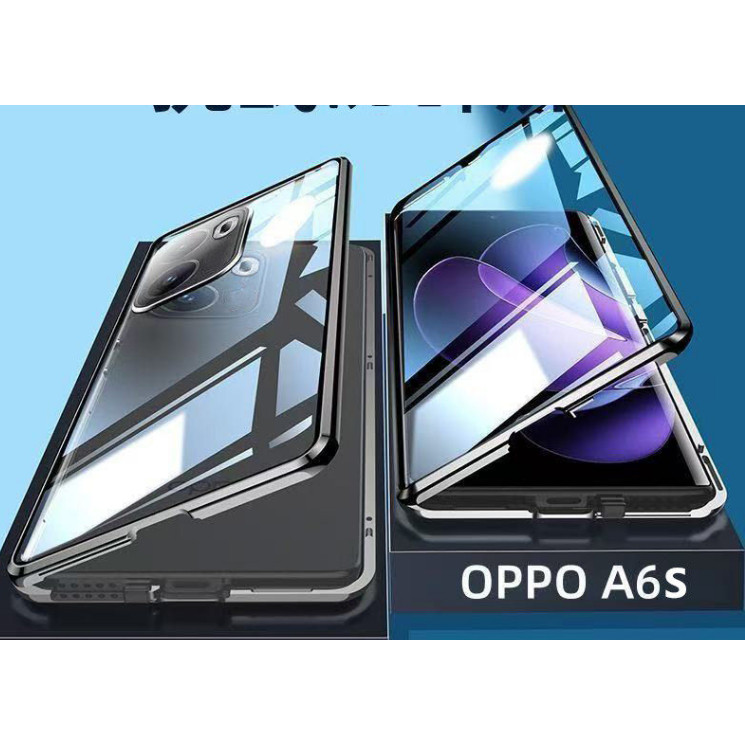 OPPOA6s手机壳双面玻璃磁吸保护