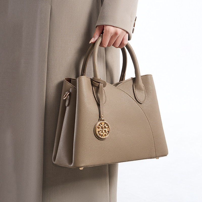 袋鼠专柜女士手提包2025新款真皮中年妈妈包大气优雅百搭真皮包潮