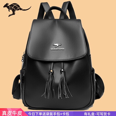 袋鼠旅游背包女包大容量双肩包