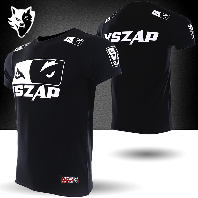 Vszap格斗潮牌眼睛狼MMA短袖T恤弹力健身UFC播求泰拳击运动训练男|msdalam kategori Pakaian Lelaki, baju-T - dari Buy2taobao.com untuk memberikan perkhidmatan ejen Taobao profesional membeli