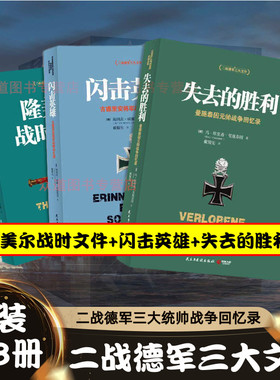 二战德军三大文件 失去的胜利+闪击英雄+隆美尔战时文件【全套3册】德军视角下亲历回顾珍贵反思 套装历史战争回忆录小说书籍